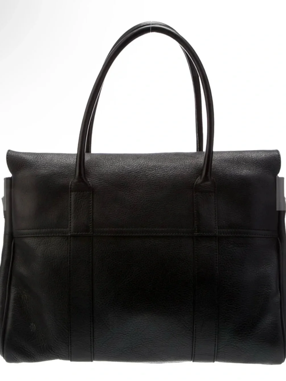 Mulberry Black Leather Satchel with Gold Turn-Lock - Picture 4 of 5